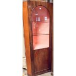 Victorian part glazed mahogany corner cabinet,