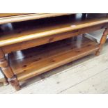 Two tier pine coffee table