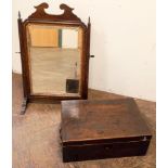 Georgian mahogany swing toilet mirror