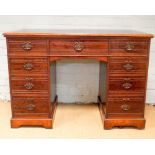 Late Victorian oak coal box with brass hinges and handle