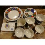 A Villeroy and Boch decorative tea set etc