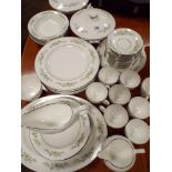 A Wedgwood Westbury pattern floral bordered dinner and tea service
