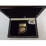 Double sovereign, Her Majesty Queen Elizabeth II 90th birthday issue, limited edition No 76 of 199,