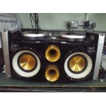 Large Phillips MP3 link USB link iPod and iPhone link music system with boom base speakers