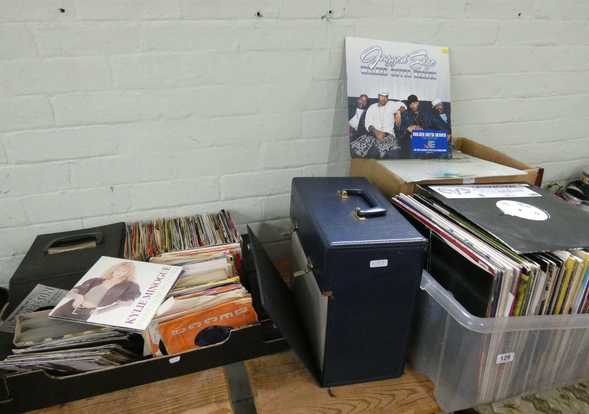 Two boxes of LP records,