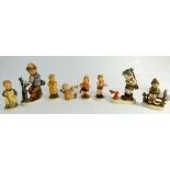 Group of eight Hummel figurines