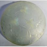 Art deco French opalescent glass plate signed Arxerx,