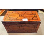 Victorian mahogany cross banded tea caddy