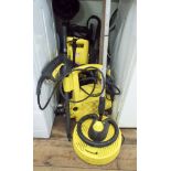 Karcher pressure washer with patio cleaner etc and one other pressure washer for spares only