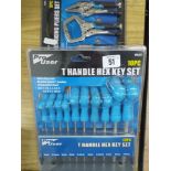 A new 10 piece T-handled hex key set and a new 3 piece mini locking pliers set