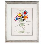 Picasso, Pablo. 1881 Malaga - 1973 Mougin. "Le Bouquet". Farblithographie. 1958. Signiertu. re.