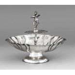 Augsburger Zuckerschale mit Löffelhalter, 1743-45. Silber. H. 12,5 cm. Ca. 200 g. - Mstr.Joh.