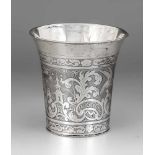 Kleiner Becher. Berlin, um 1820. Silber. H. 7,5 cm. Ca. 61 g. - Verschlagene Meistermarke"Godet"