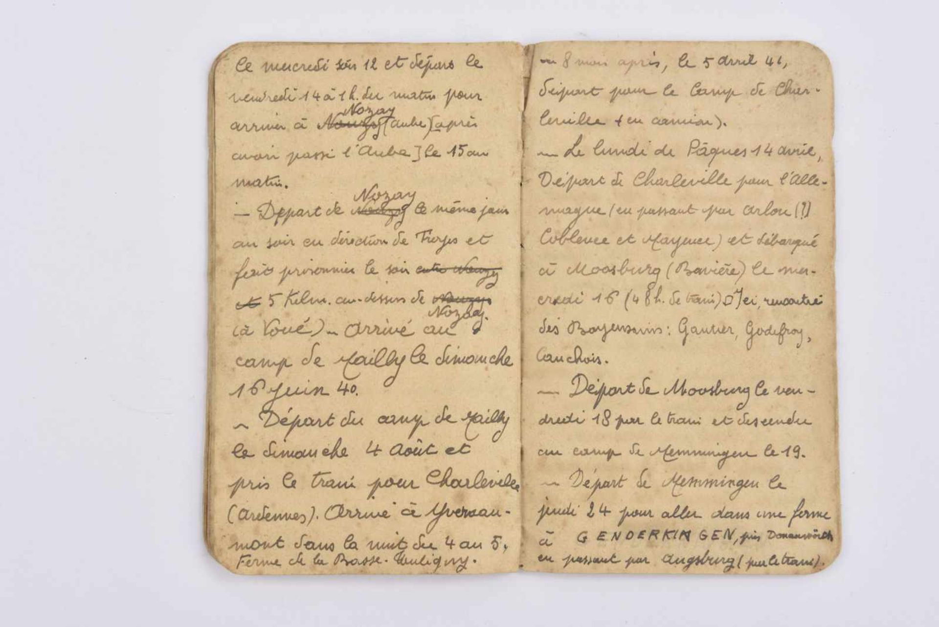 Carnet de notes manuscrit dun soldat français arrivé à la caserne de St Lô le 4 septembre 1939, - Bild 4 aus 4