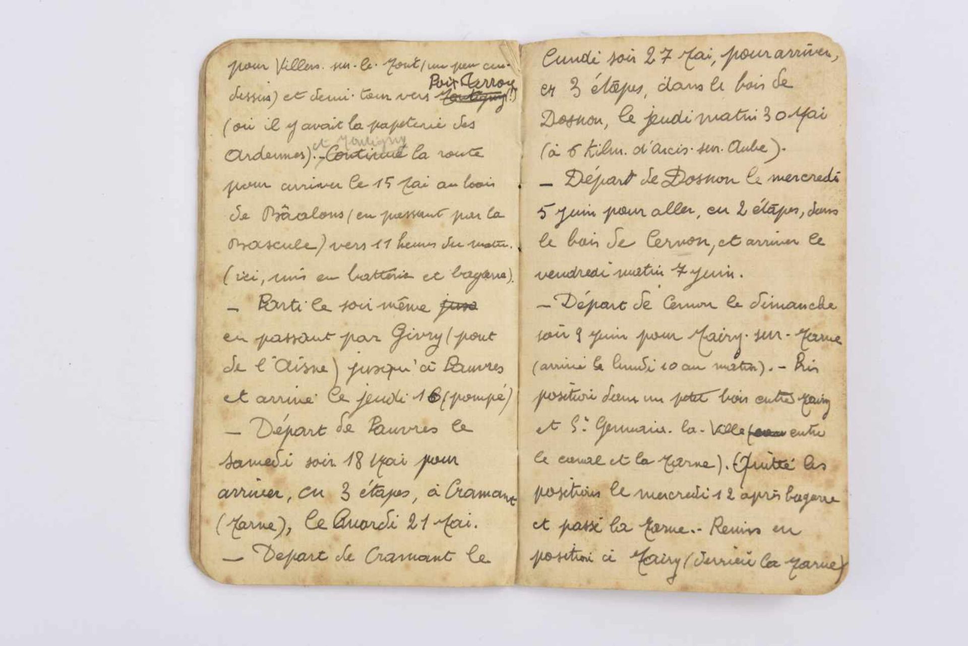 Carnet de notes manuscrit dun soldat français arrivé à la caserne de St Lô le 4 septembre 1939, - Bild 3 aus 4