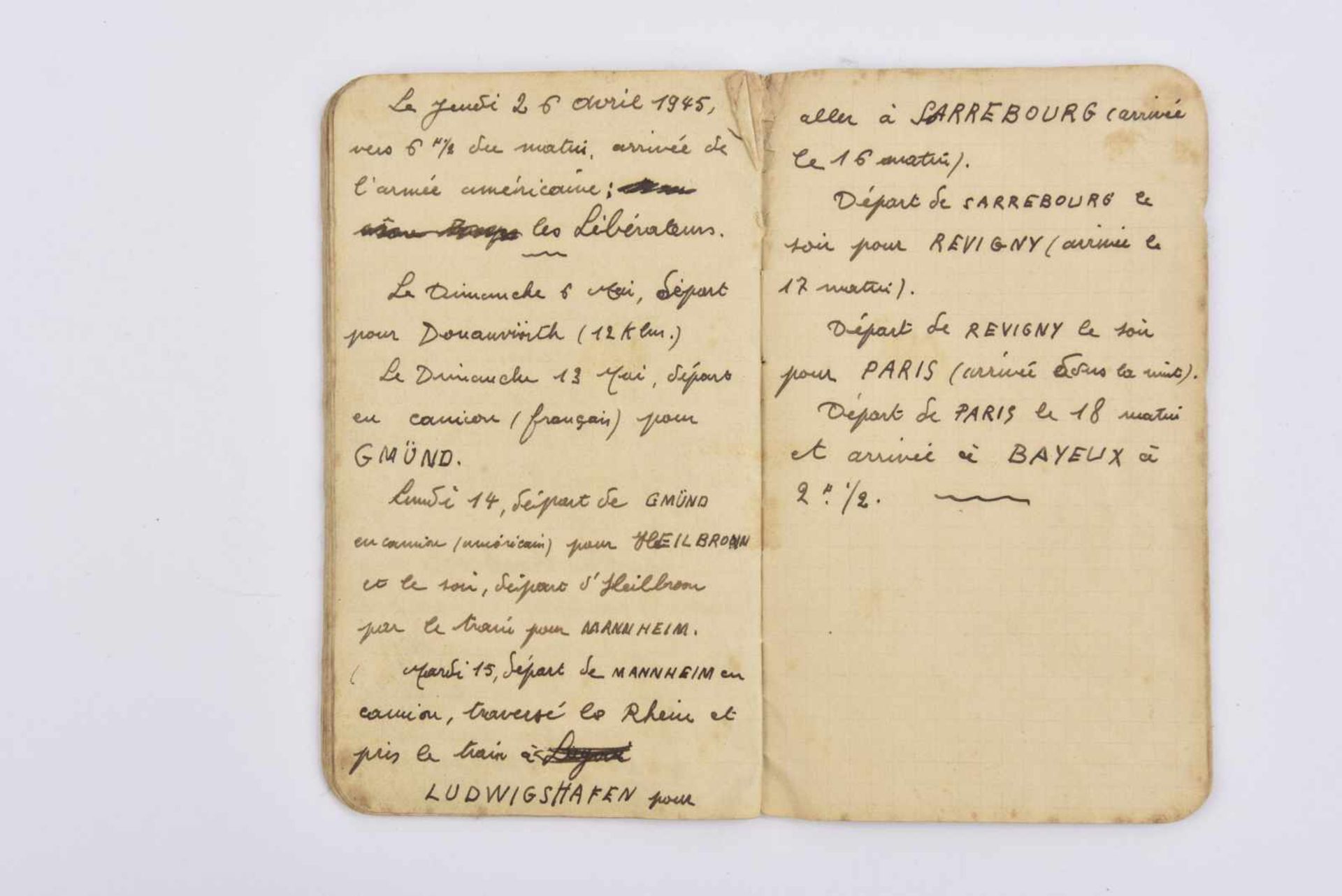 Carnet de notes manuscrit dun soldat français arrivé à la caserne de St Lô le 4 septembre 1939, - Bild 2 aus 4