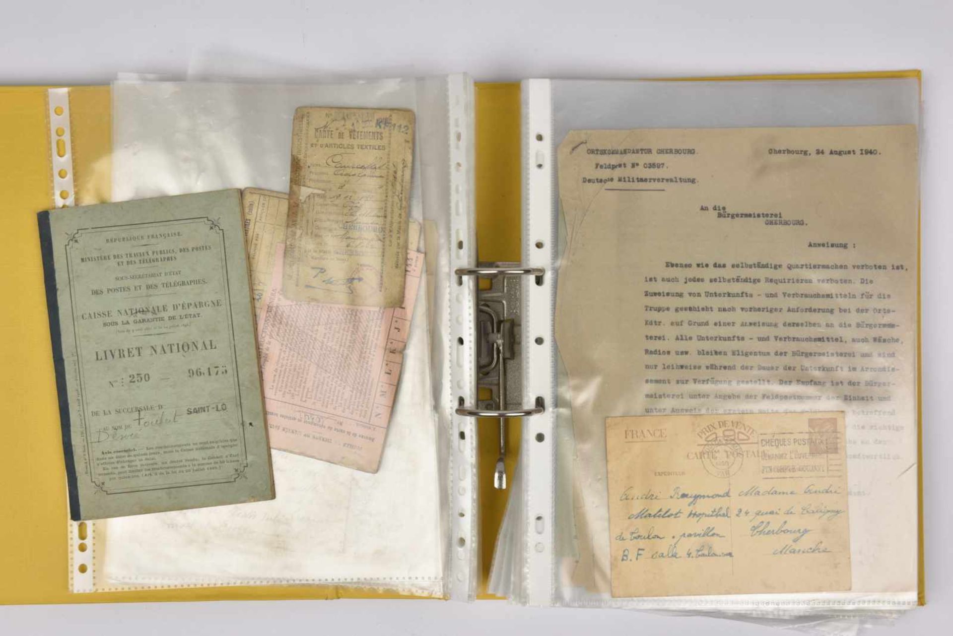 Ensemble de documents concernant loccupation en Normandie comprenant environ 70 documents de