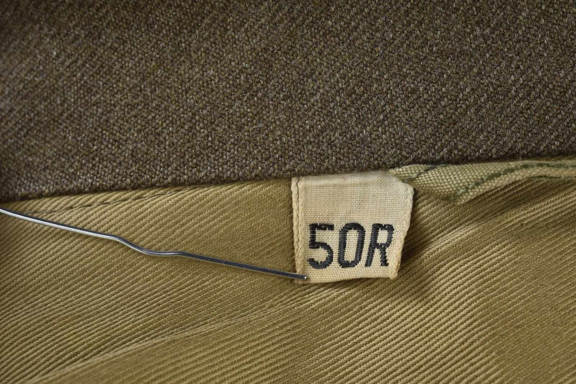 Veste américaine de sous-officier en drap type OD, tous les boutons sont présents. Intérieur - Bild 3 aus 4