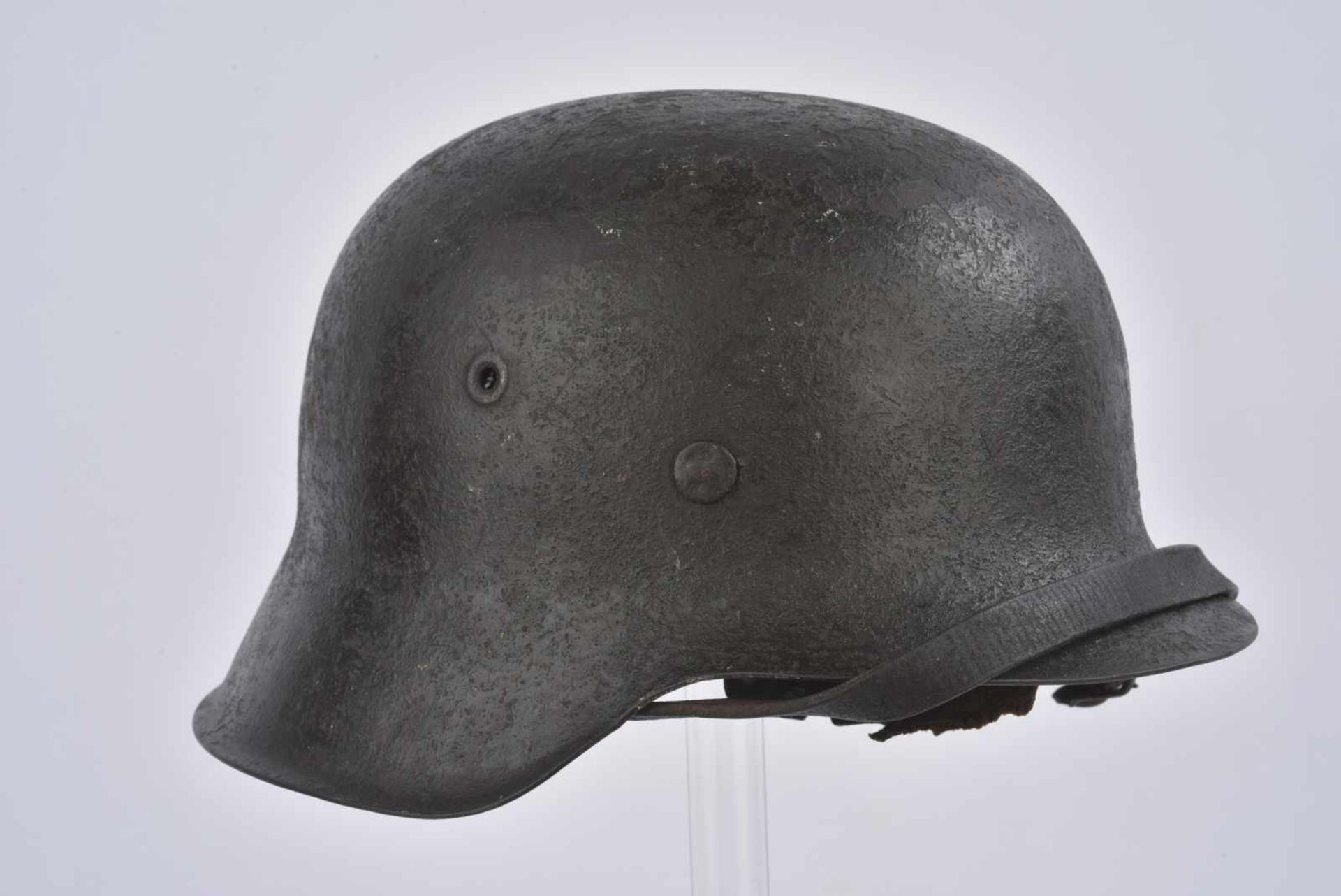 Casque de la Heer Coque de casque modèle 42, code fabricant illisible. Peinture granité à 60%, reste - Bild 4 aus 4