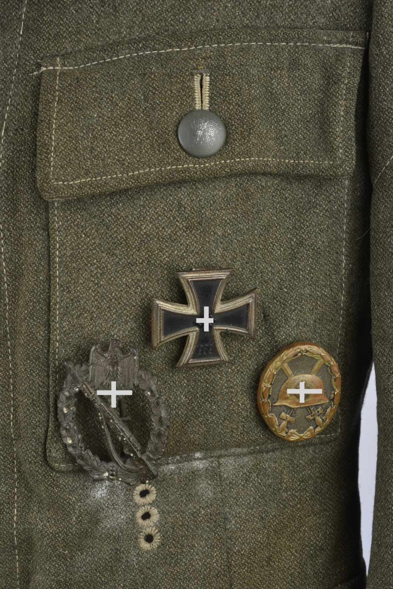 Uniforme de sous-officier dinfanterie Comprenant une vareuse en drap Feldgrau, tous les boutons - Bild 4 aus 4