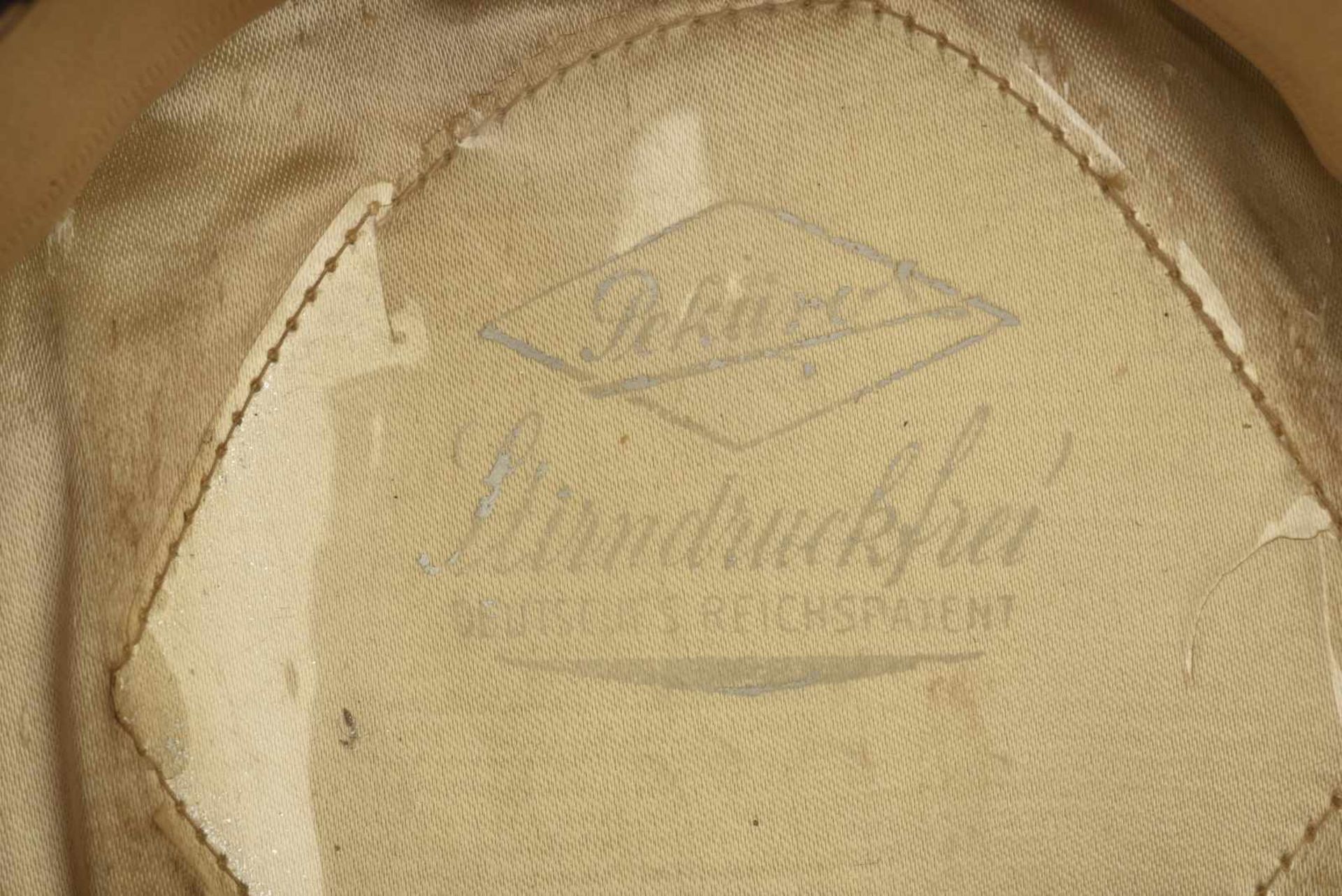 Casquette d'officier de la Heer En drap Feldgrau, triple liseré blanc de l'infanterie. Insignes - Bild 3 aus 4