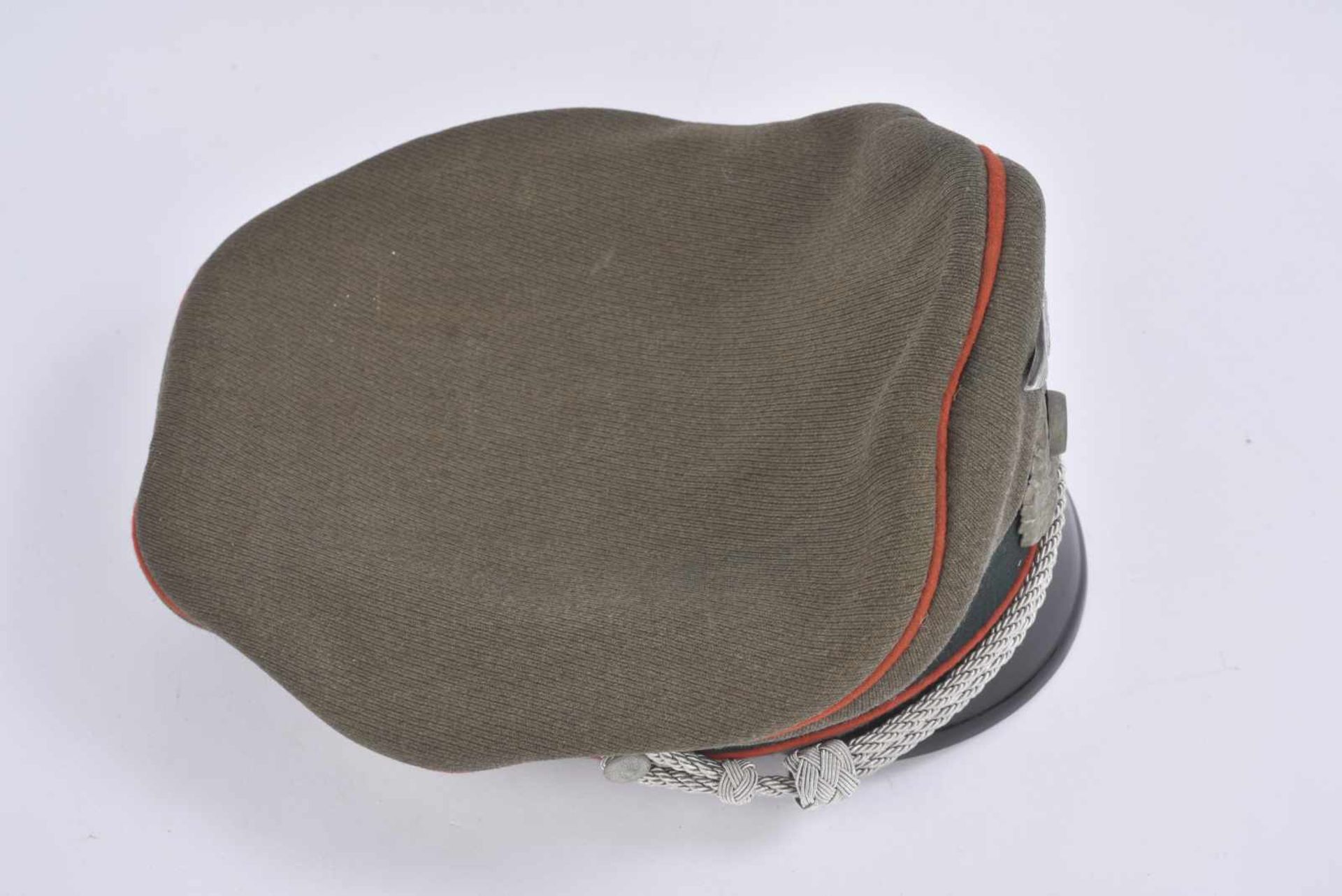 Casquette d'officier d'artillerie En gabardine Feldgrau, triple liseré rouge de l'artillerie. Fausse - Bild 4 aus 4