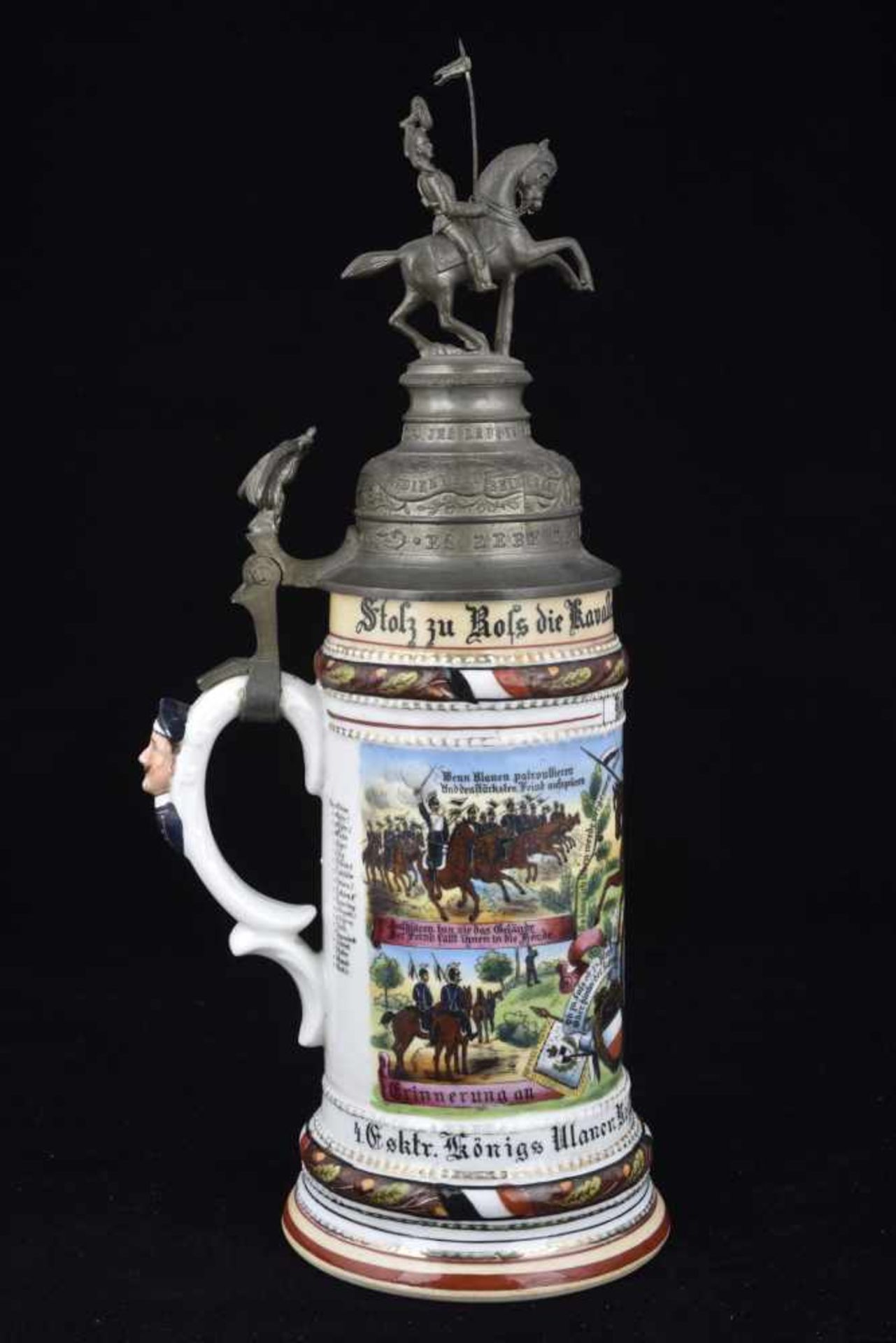 Chope de réserviste de la Cavalerie de Hanover Chope en porcelaine d'un demi-litre attribuée à : 4 - Bild 4 aus 4