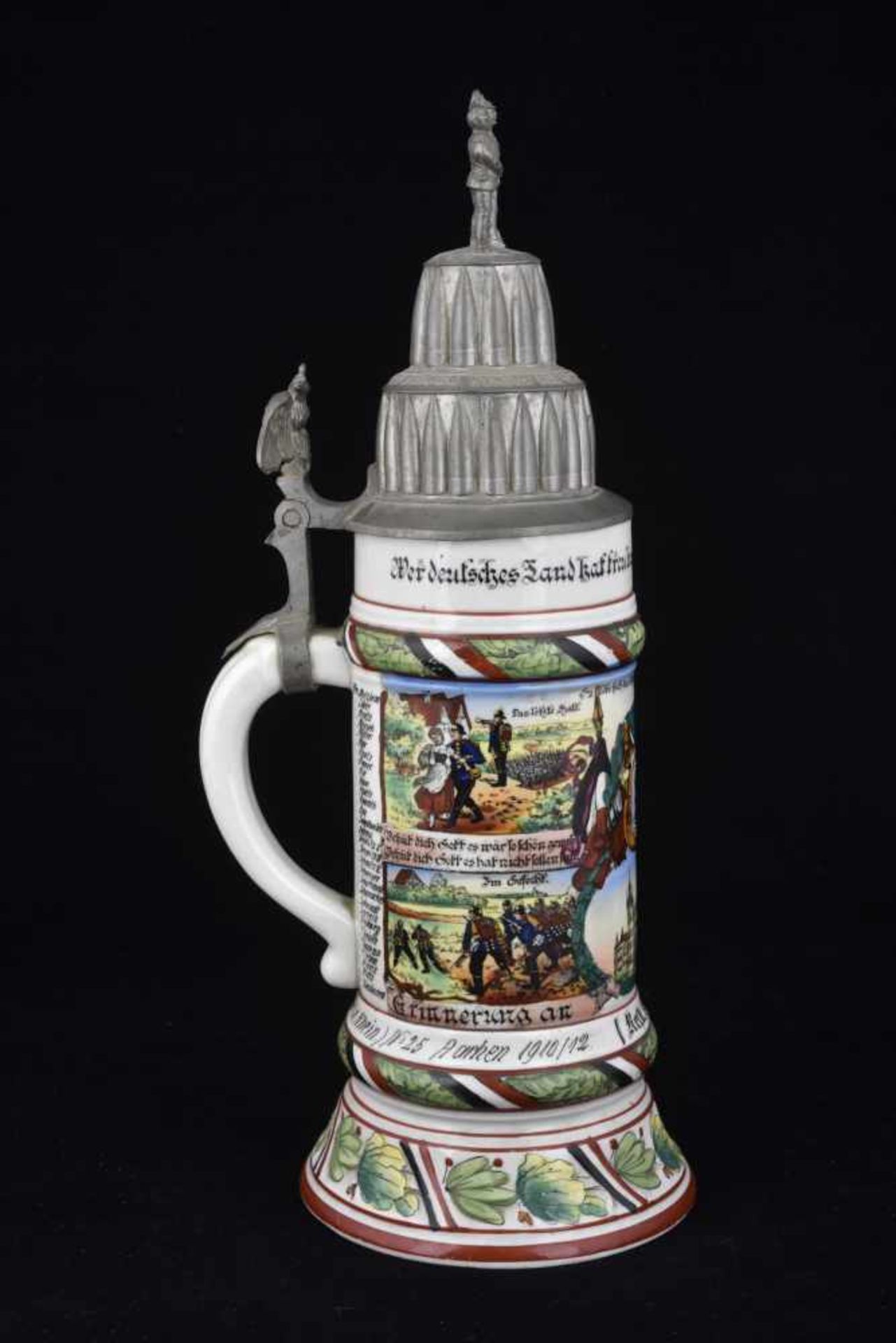 Chope de réserviste de l'Infanterie de Aachen Chope en porcelaine d'un demi-litre attribuée à : 1. - Bild 2 aus 4