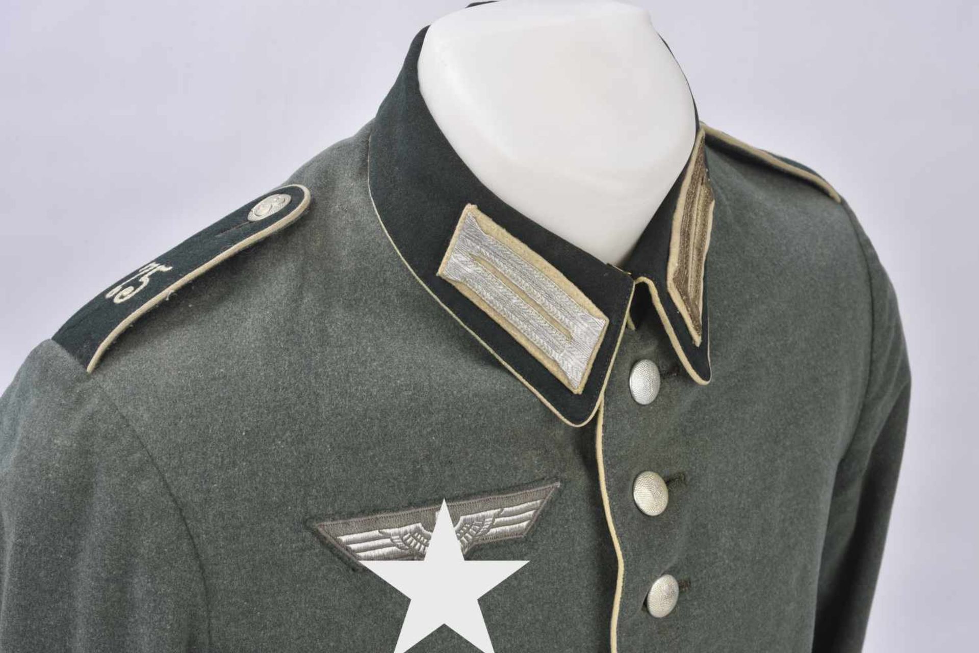 Waffenrock et pantalon du 75ème Régiment dinfanterieWaffenrock en gabardine Feldgrau, modèle - Bild 2 aus 4