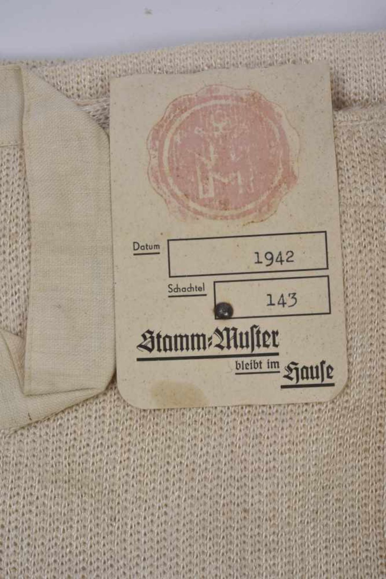 Chemise française reconditionnée pour les troupes allemandes En tissu coton nid dabeille blanc, - Bild 3 aus 3