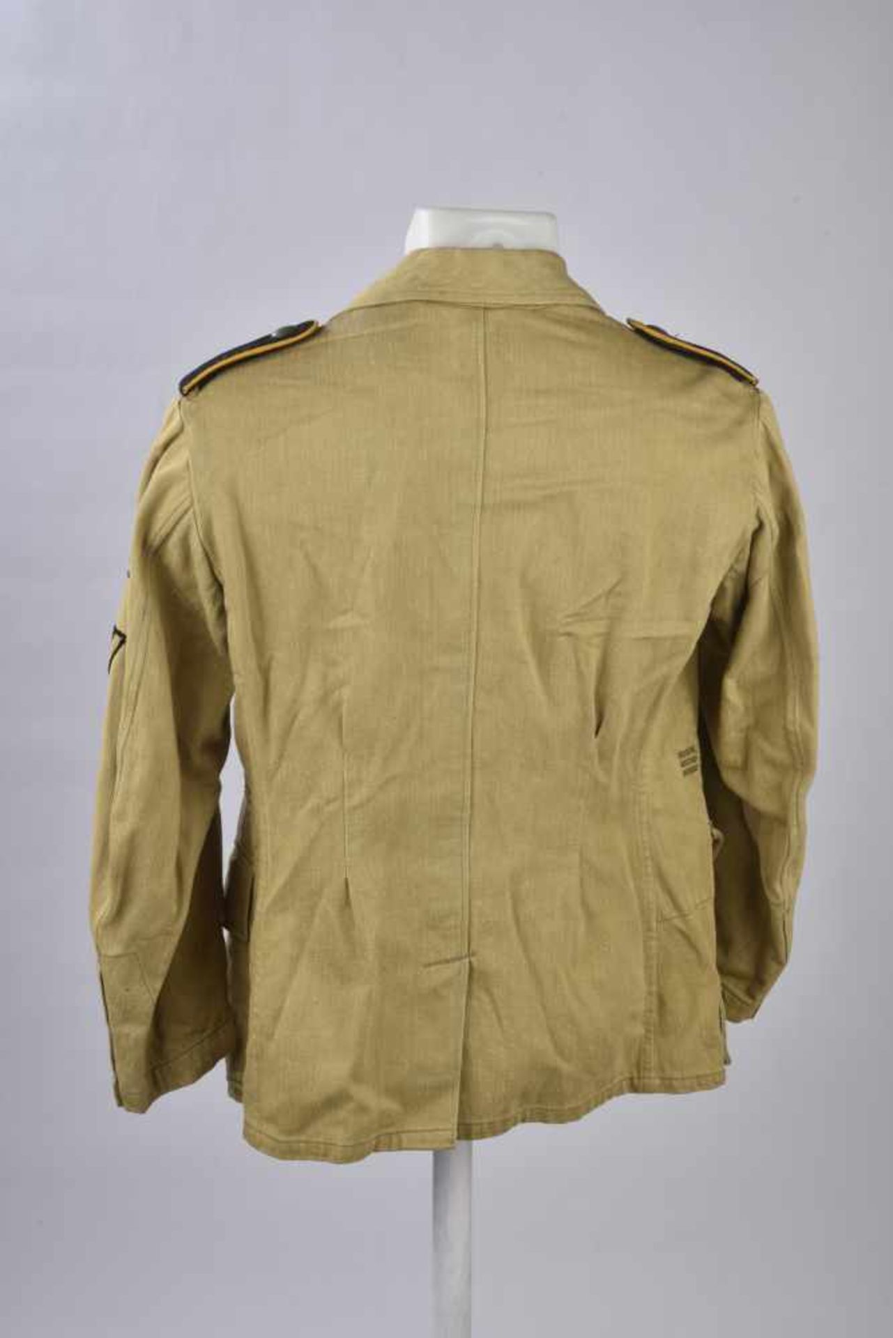 Veste tropical de la Waffen SSVareuse en tissu coton sable, tous les boutons sont présents. - Bild 4 aus 4