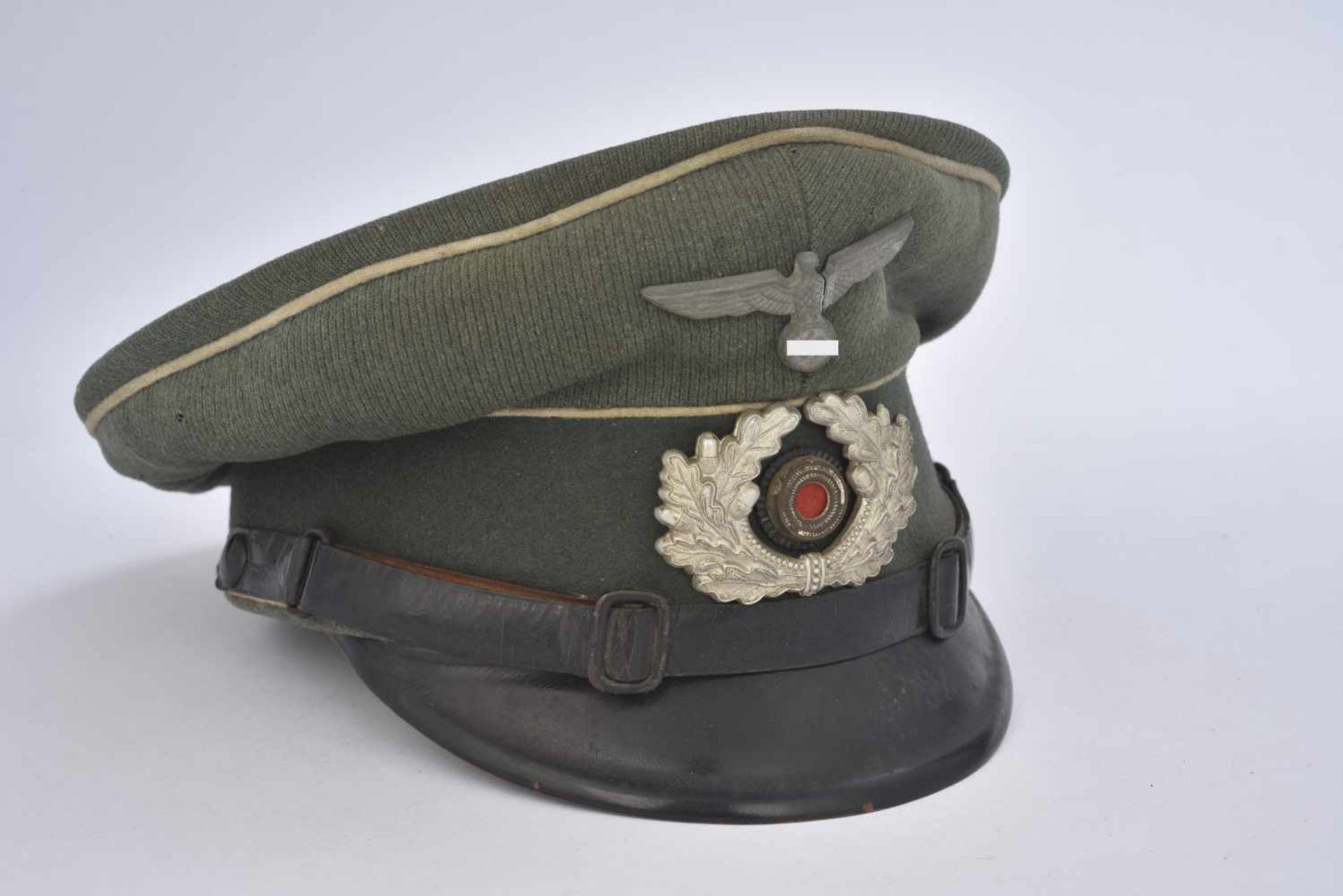 Casquette de sous-officier d'infanterieEn gabardine Feldgrau, triple liseré blanc de l'infanterie. - Bild 4 aus 4