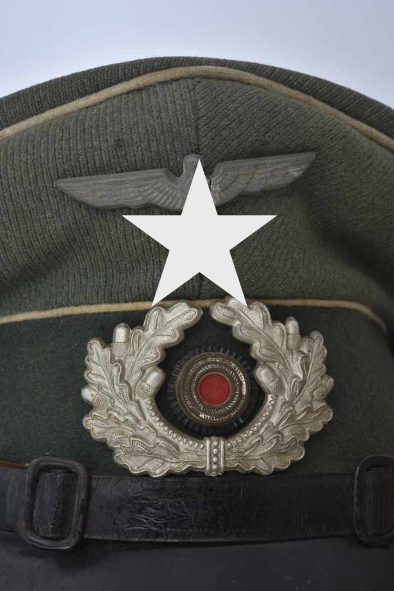 Casquette de sous-officier d'infanterieEn gabardine Feldgrau, triple liseré blanc de l'infanterie. - Bild 2 aus 4