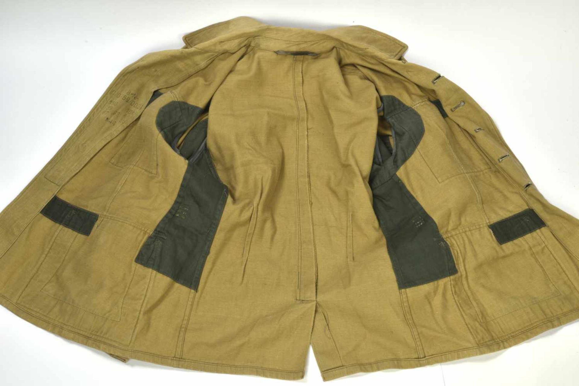 Veste tropical de la Waffen SSVareuse en tissu coton sable, tous les boutons sont présents. - Bild 2 aus 4
