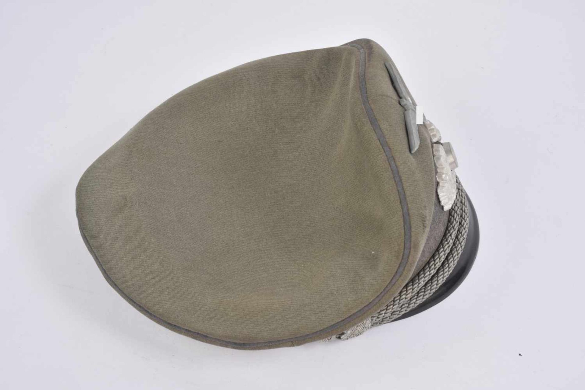 Casquette de Sonderführer de la HeerEn gabardine, bandeau gris et lisérés typique des - Bild 4 aus 4