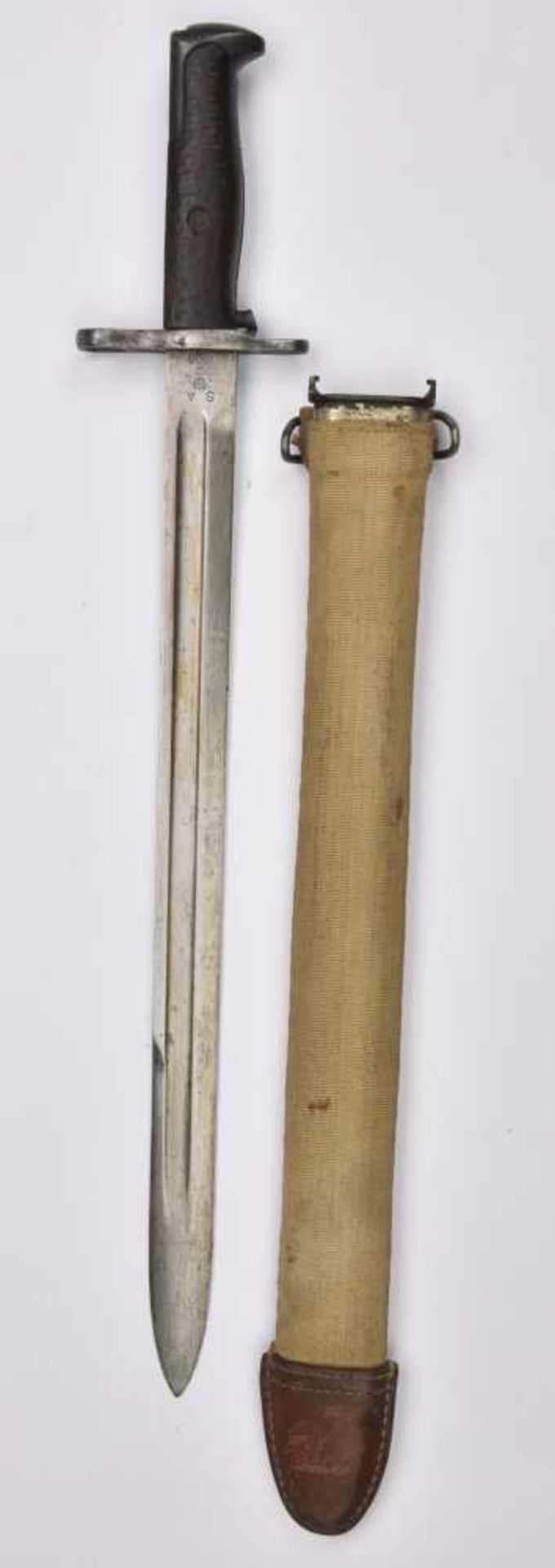 Baïonnette de Springfield 1903 Poignée en bois, lame complète dans sa longueur. Fabrication SA