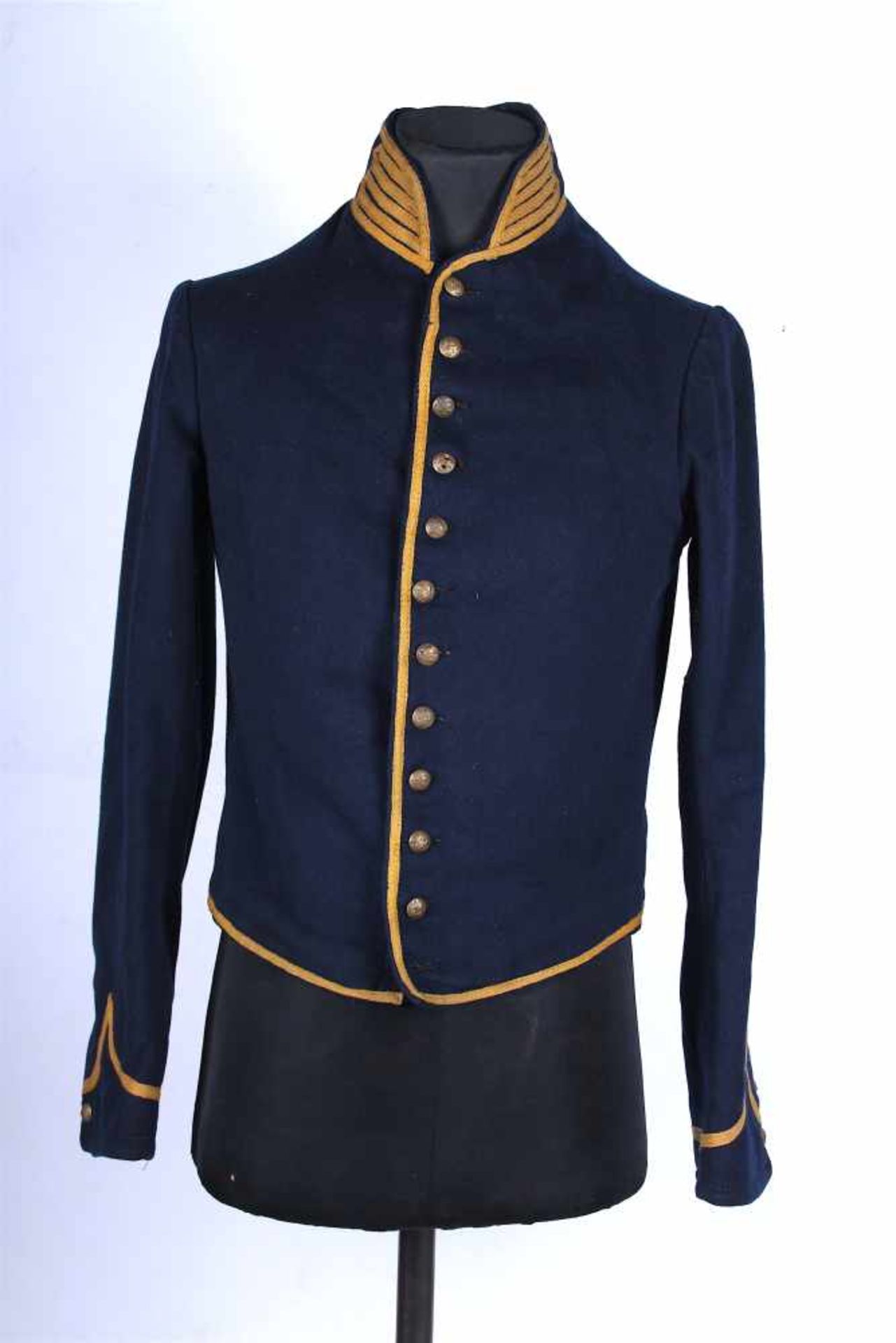 Vareuse de volontaire de cavalerie nordiste 1861 En drap bleu marine, nombreuses broderie en fil