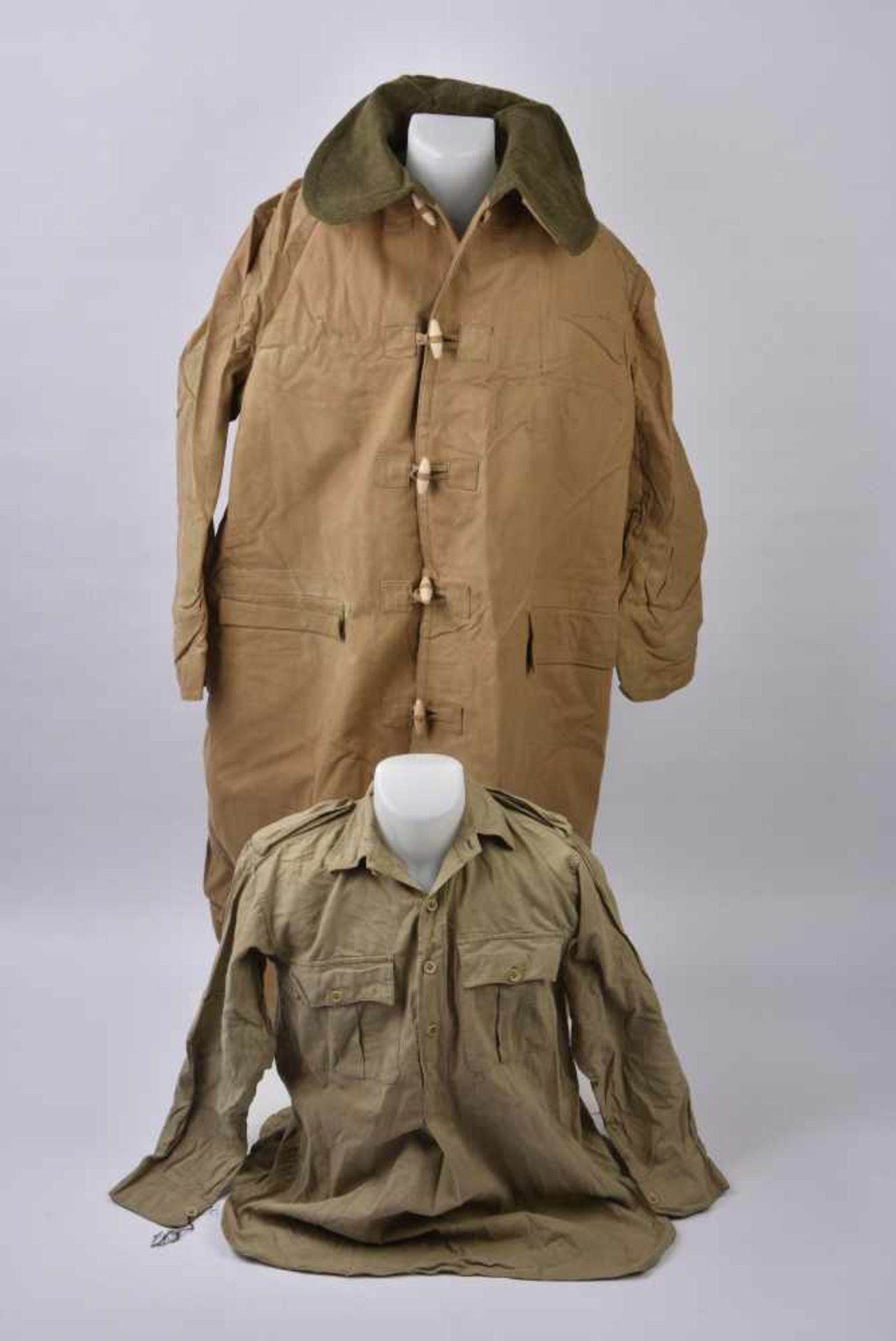 Parka type Narvik En épaisse toile imperméabilisée cachou, col doublé en couverture, intérieur