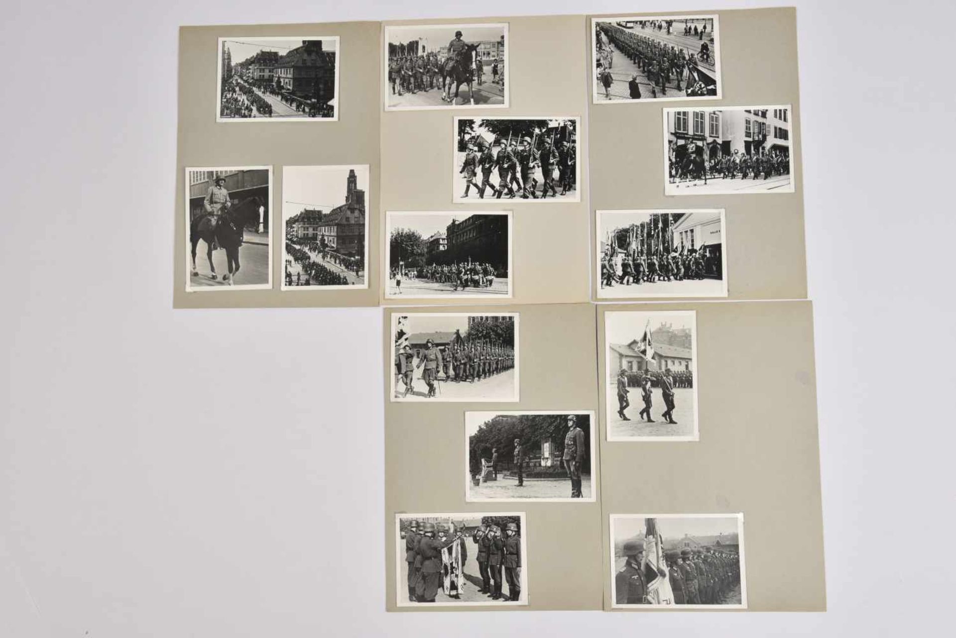 Photos de défilés militaires dans la ville de Strasbourg. Lot de 30 photos originale de - Bild 4 aus 4