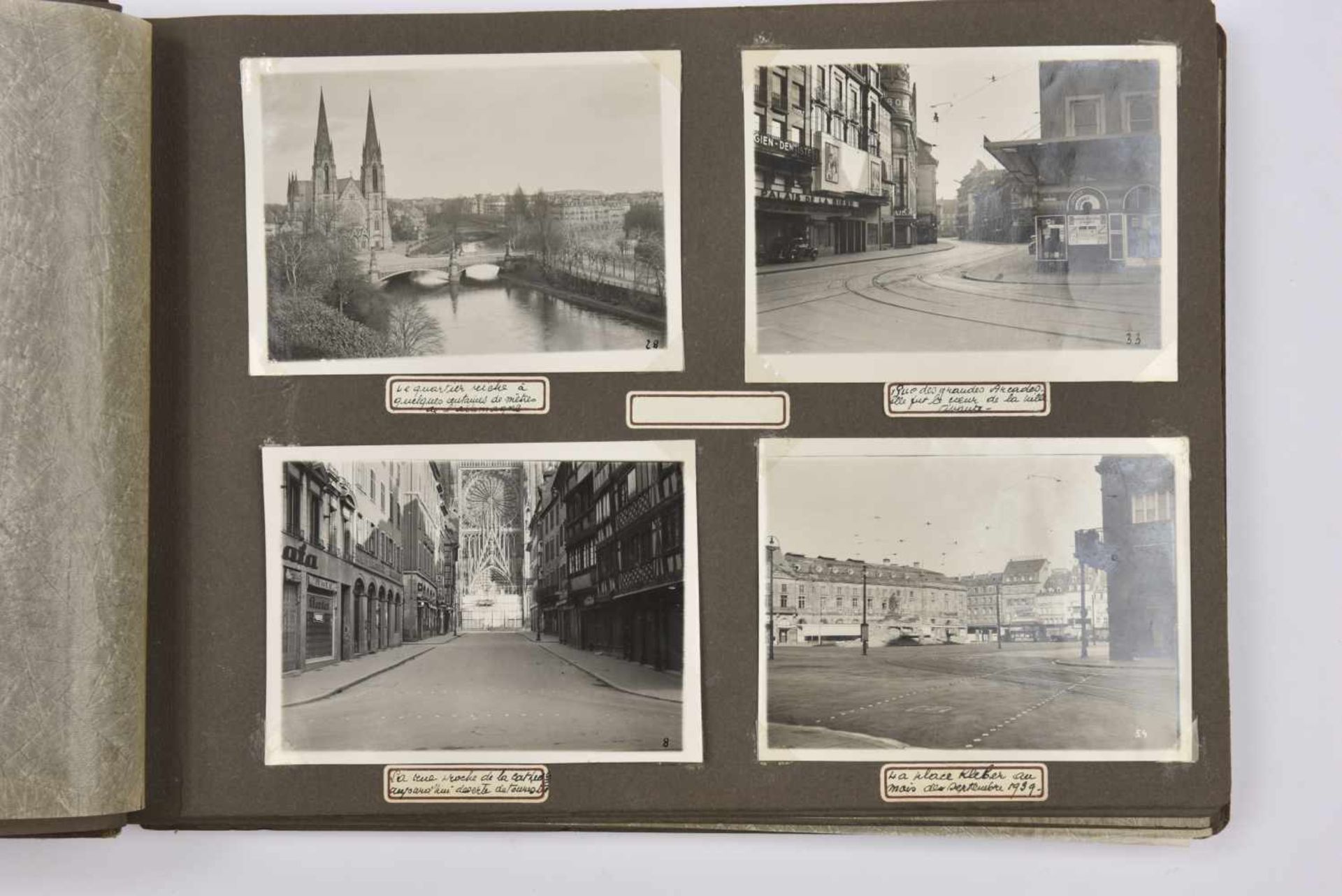 Strasbourg pendant la drôle de guerre Album photos (69 clichés et deux cartes postales) concernant