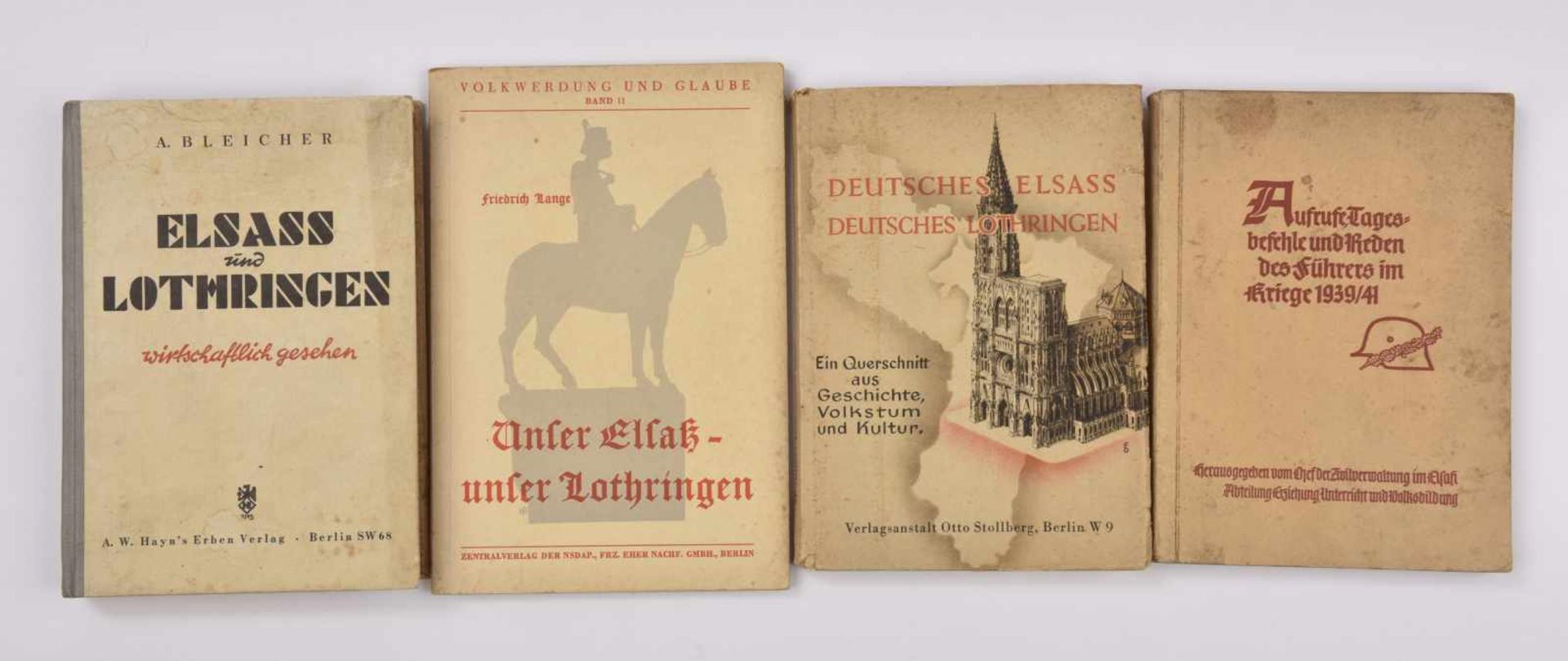 Livres de propagande allemande en Alsace Lot de 4 ouvrages en langue allemande sur le thème de l' - Bild 2 aus 5
