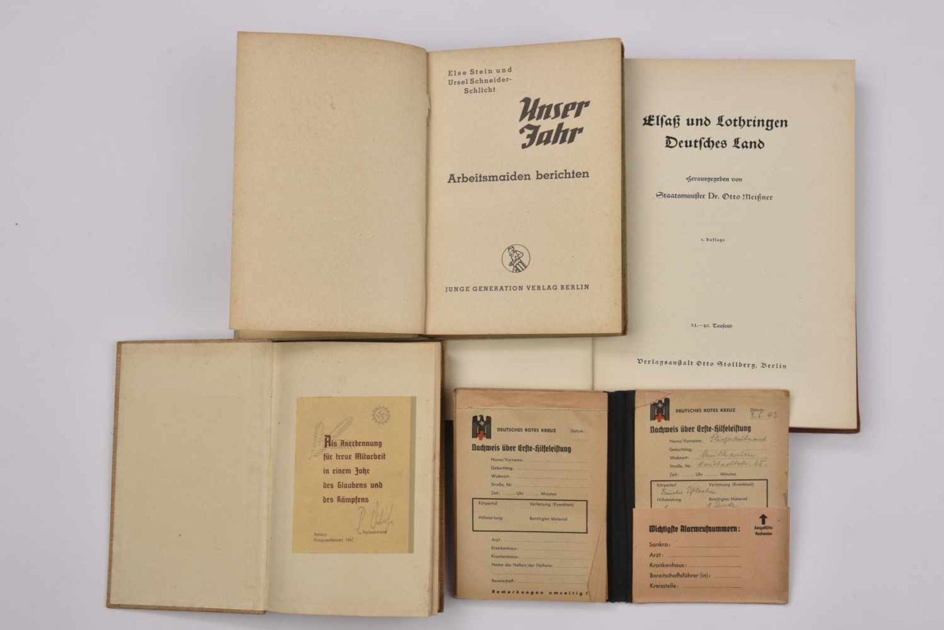 Livres de propagande allemande en Alsace (Colmar, Mulhouse) Lot de 4 livres autour de l'Alsace - Bild 2 aus 7