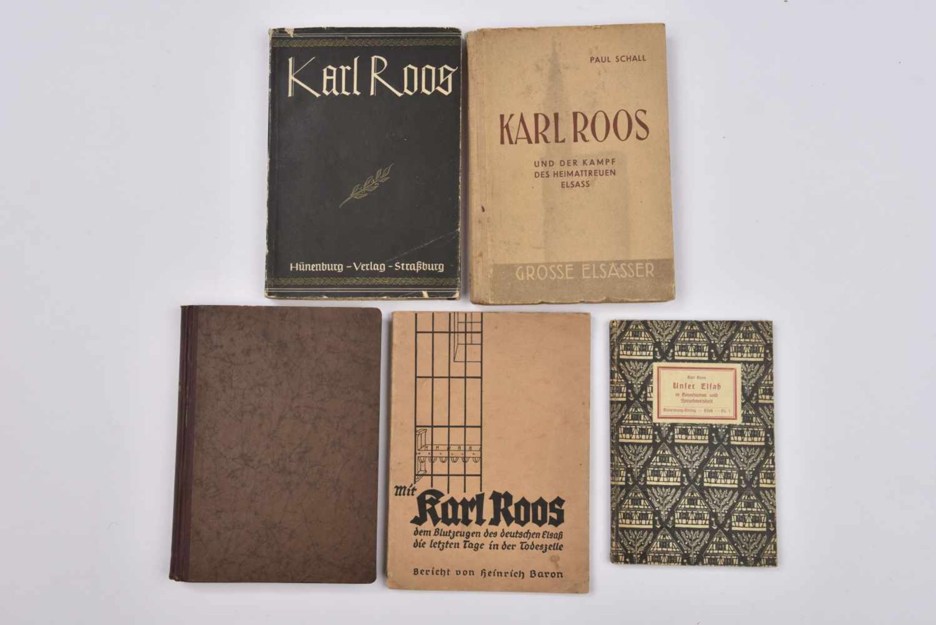 Livres de propagande allemande en Alsace Lot de 5 ouvrages en langue allemande autour de Karl Roos - Bild 2 aus 2