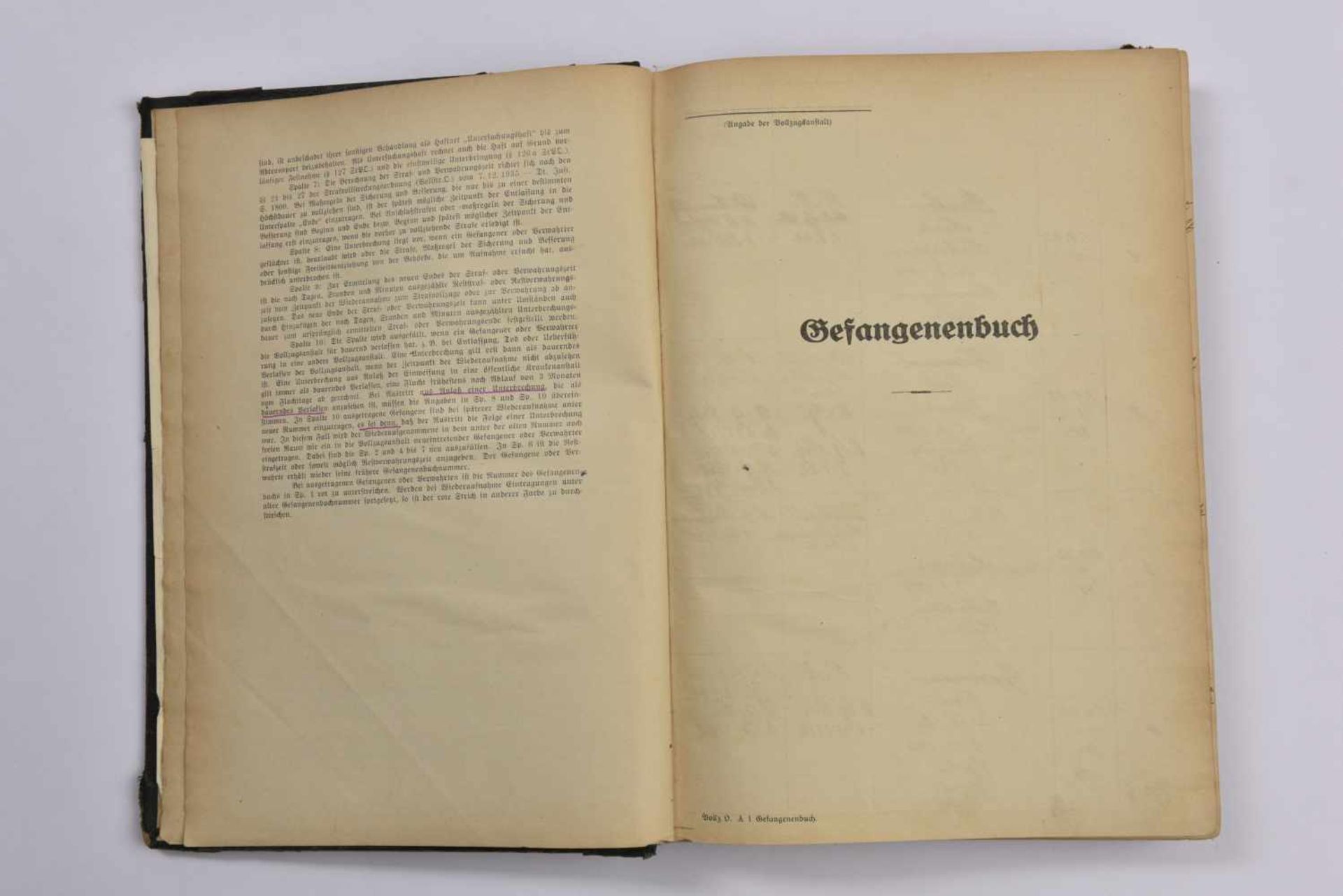 Registre d'incarcération de la prison de Strasbourg. Gefangenenbuch en langue allemande pour l'année - Image 8 of 9