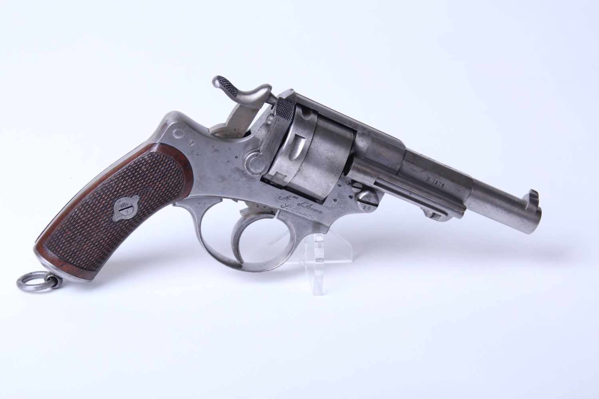 Revolver Mle 1873 règlementaire Catégorie D. N° G97420. Fabrication 1879. Etat dorigine. Mono - Image 3 of 4