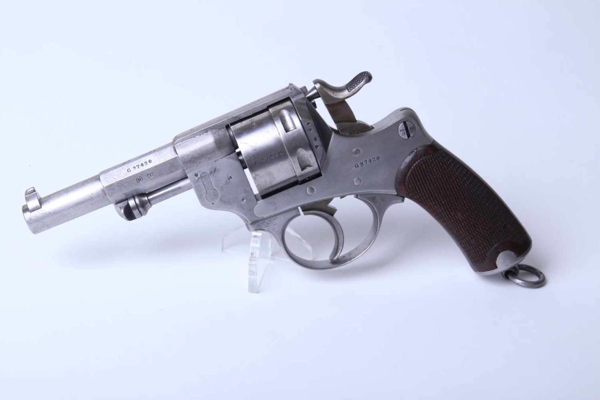 Revolver Mle 1873 règlementaire Catégorie D. N° G97420. Fabrication 1879. Etat dorigine. Mono