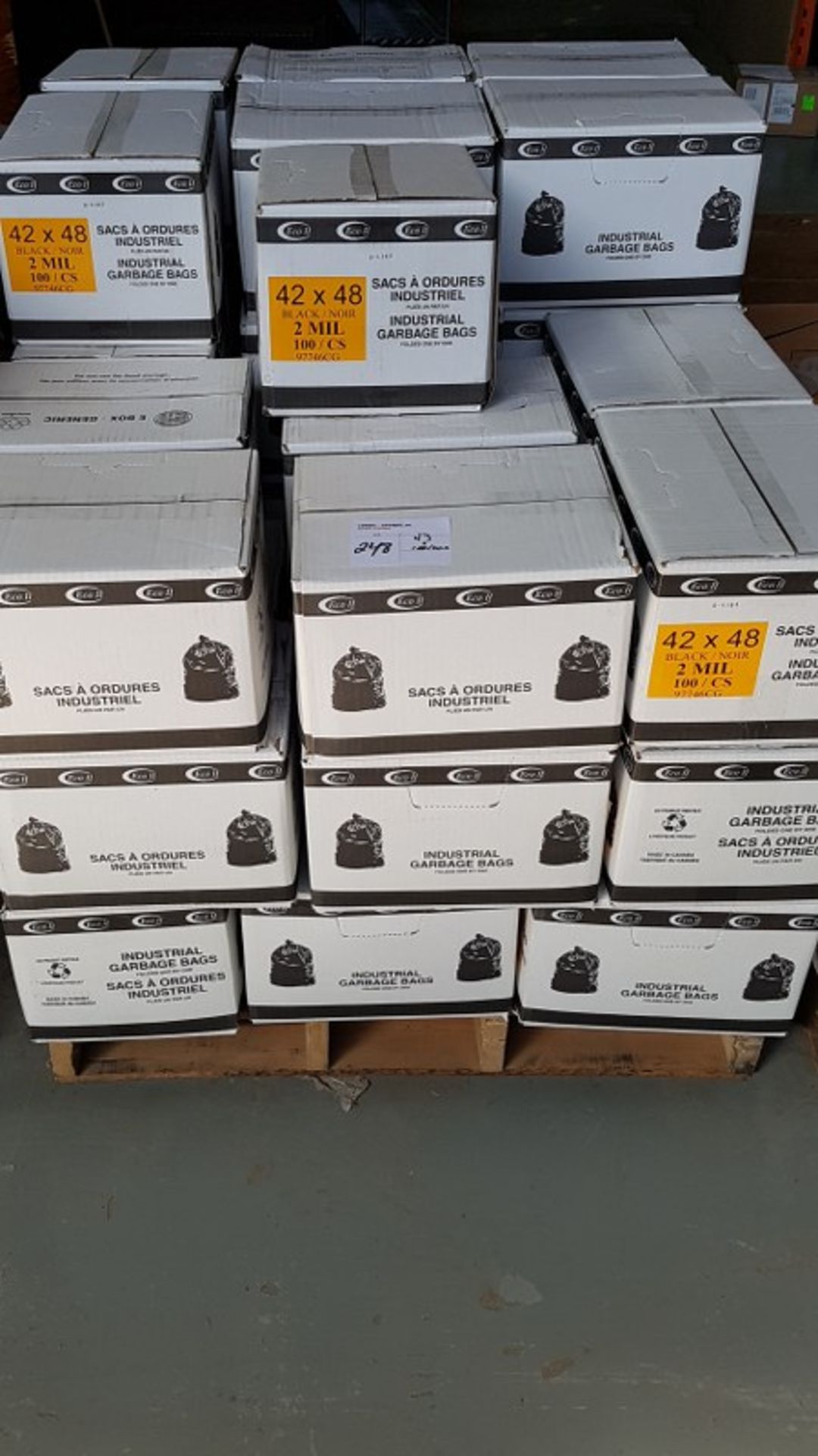 ECO II INDUSTRIAL GARBAGE BAGS (REGULAR) 42X48 - 43 BOXES x 100/BOX