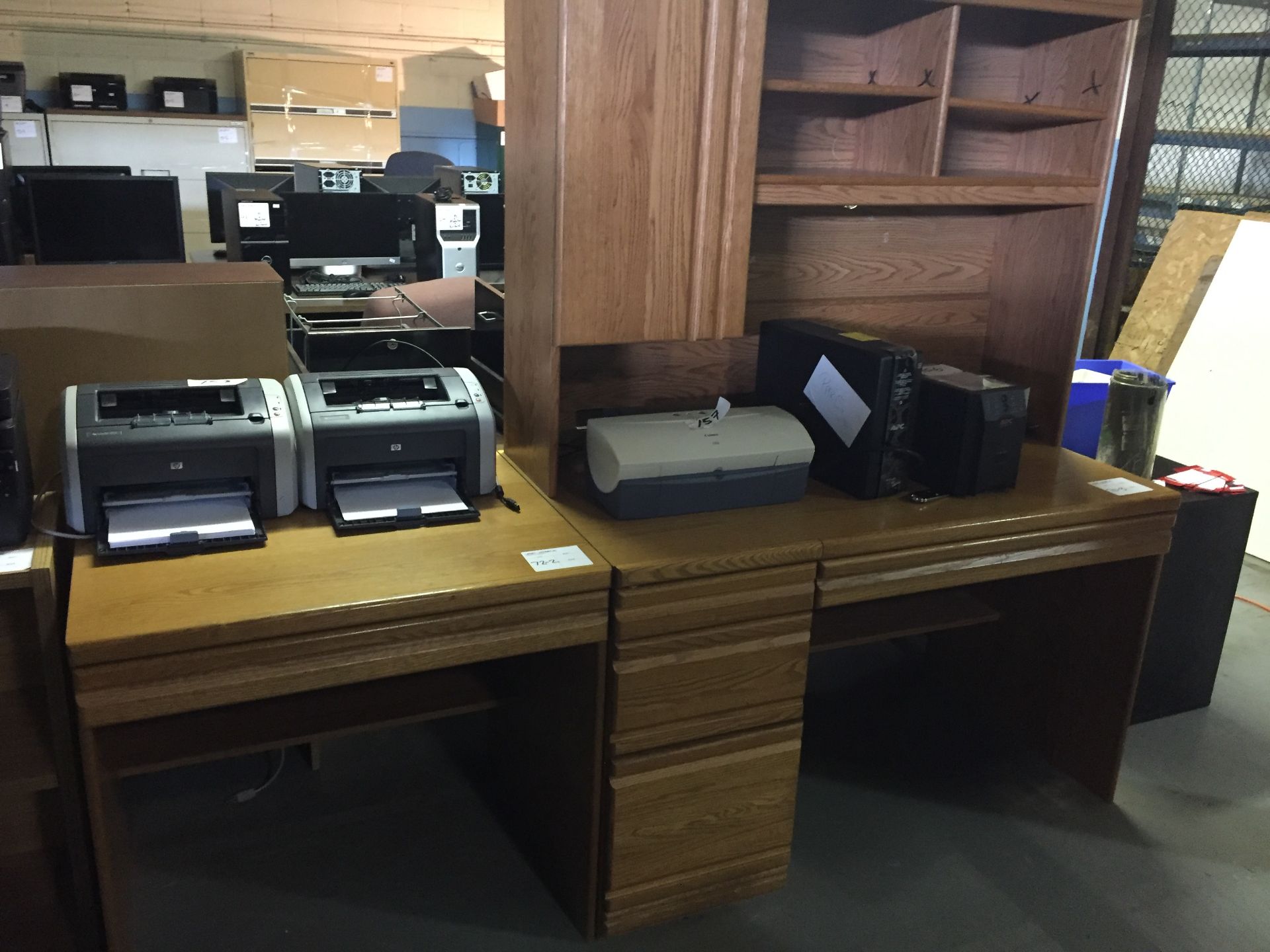 WOOD BOOK SHELF 2 LEVEL - 1PC, WOOD DESK EXTENSION WITH DRAWER - 1PC, WOOD EXECUTIVE DESK WITH SHELF - Image 2 of 2