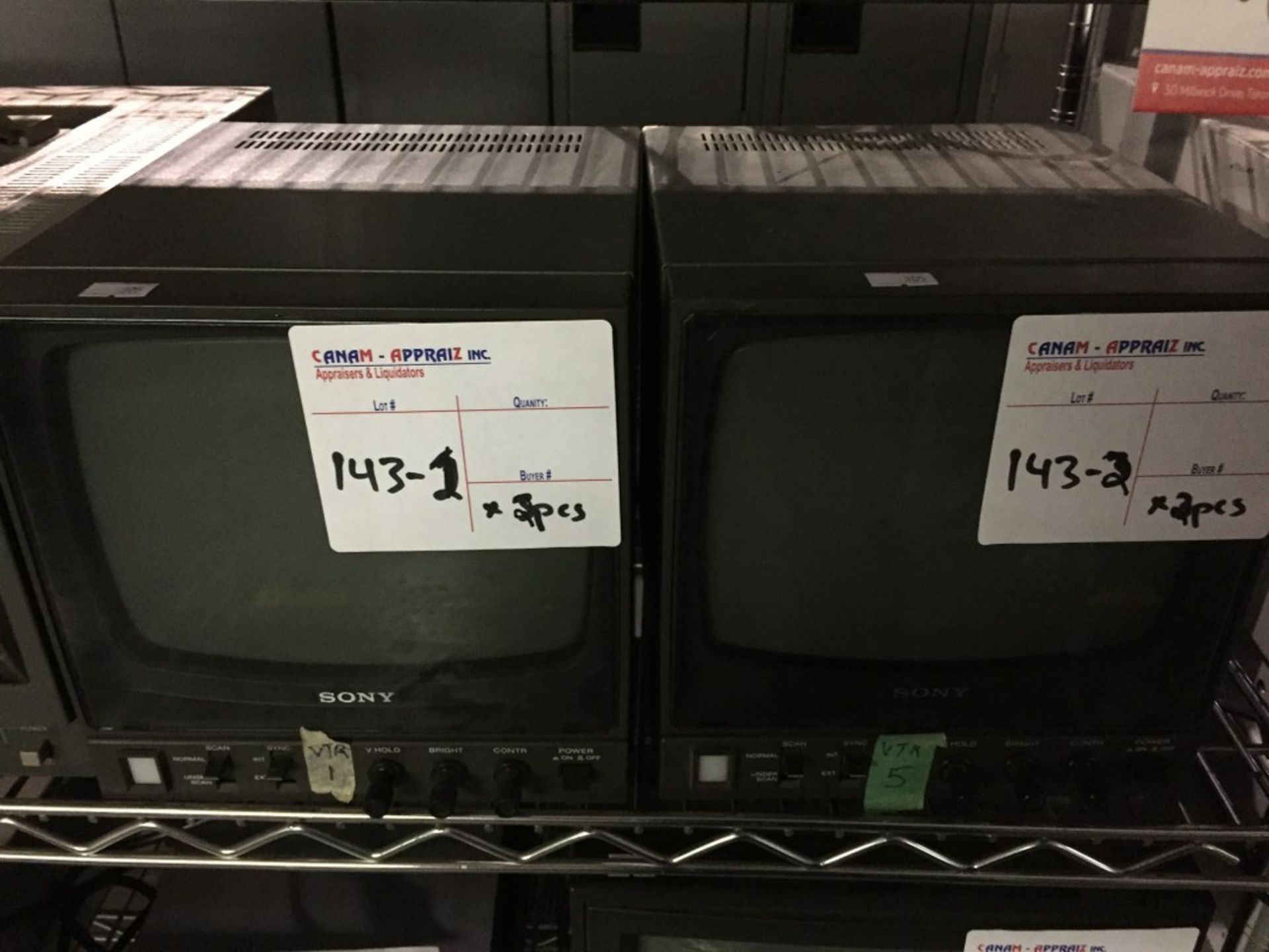 SONY TRINITRON PVM-91 COLOUR VIDEO MONITOR - 2PCS