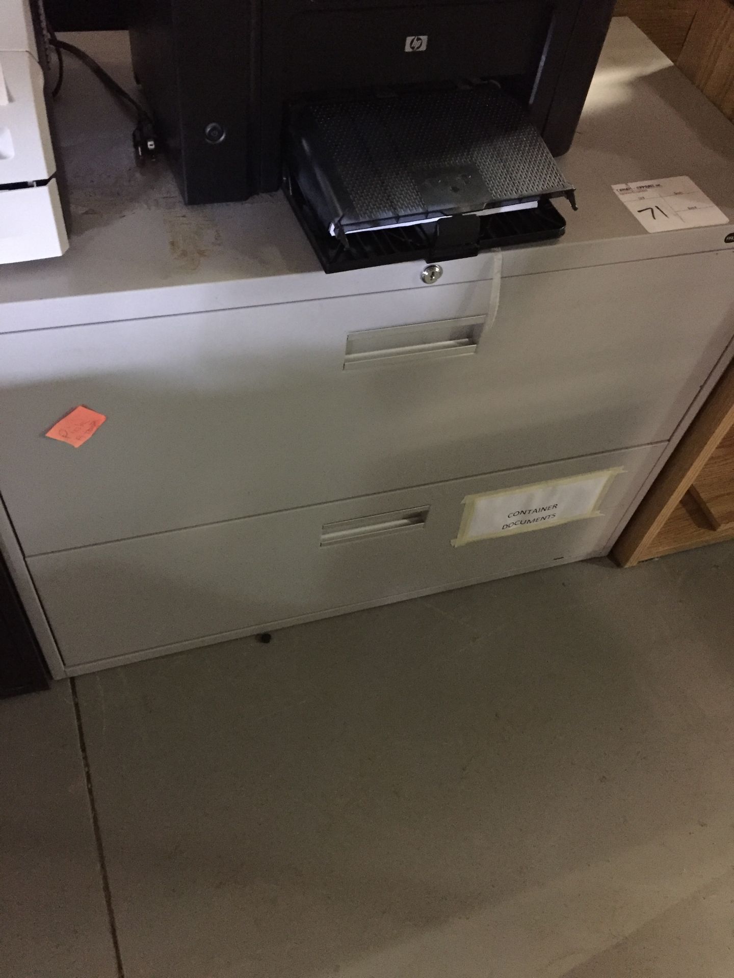 2 DRAWER WIDE FILING CABINET GREY - 1PC